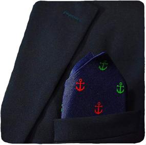 img 4 attached to 🐢 Stylish SummerTies Turtle Pocket Square: Men's Woven Handkerchiefs and Accessories