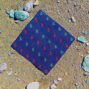 img 2 attached to 🐢 Stylish SummerTies Turtle Pocket Square: Men's Woven Handkerchiefs and Accessories