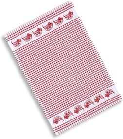 img 3 attached to 🏕️ Set of 4 Cackleberry Home Retro Camper Windowpane Check Cotton Terry Kitchen Towels, Assorted Colors