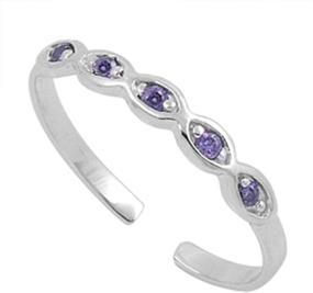 img 1 attached to Eternity Simulated Purple Amethyst Sterling