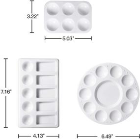 img 1 attached to 🎨 Набор художественных палитр с 18 предметами: набор кистей для живописи, включающий 10 кистей, 3 палитры и 5 ножей - идеальный набор для начинающих художников для детей и студентов.