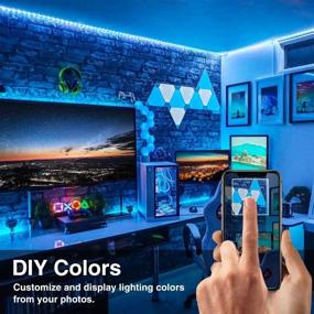 img 1 attached to 📱 Smartphone APP Controlled LED Strip Lights - 5M Waterproof RGB Light Strips Kit, 16.4ft Sync to Music, 5050 LED Lights Compatible with Alexa, Google Home, IFTTT, WiFi Wireless