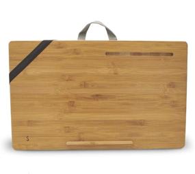 img 3 attached to 🔧 Lap Desk for Laptop: Bamboo Organizer with Cushion – Perfect for Bed, Couch & Work from Home