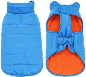 img 4 attached to 🐾 Mile High Life Reversible Dog Vest: Windproof & Waterproof Winter Coat for Small Dogs, Cats, and Pets - Adjustable Chest Size, Fleece Lining, Easy Step-in Closure