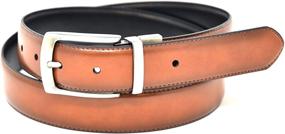 img 4 attached to NYBC Reversible Belt: Premium Rotated Burnished Men's Accessory for Versatile Style