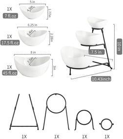 img 3 attached to 🍽️ Sturdier and Thicker Collapsible Porcelain Serving Set