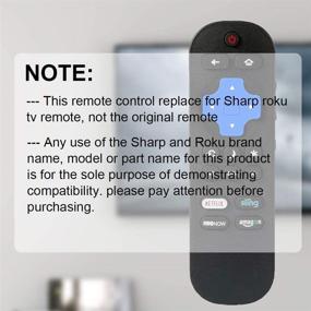 img 2 attached to 📺 LC-RCRUS-17 Compatible Remote Control for Sharp Roku TV LC50LB481U LC32LB481U LC43LB481U LC55LB481U - Green Case Included