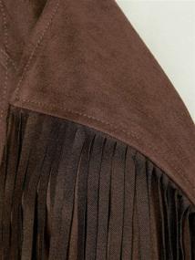 img 1 attached to 🧥 PERSUN Brown Suede Fringe Vest: Open Front Sleeveless Hippie Cardigan for Women - AMPSWC000288