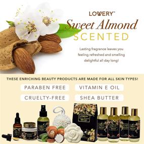 img 2 attached to 🎁 Deluxe Sweet Almond Home Spa Gift Basket Set for Women and Men – Includes Fragrant Body Lotions, Bath Bombs, Gold Candy Dish and More - 11 Piece Set