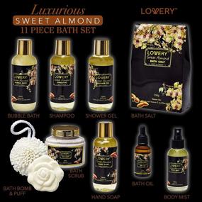 img 3 attached to 🎁 Deluxe Sweet Almond Home Spa Gift Basket Set for Women and Men – Includes Fragrant Body Lotions, Bath Bombs, Gold Candy Dish and More - 11 Piece Set