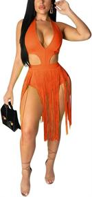 img 3 attached to 👙 Yeshire Halter V Neck Bandage Bodysuit Romper Jumpsuit: Sexy Women's One Piece Swimsuit