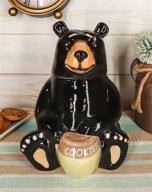 🍯 ebros rustic wildlife american black bear cookies honey pot ceramic cookie jar - 8.25" tall collectible kitchen accessory логотип