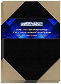 img 2 attached to 💌 Premium Black Linen Cardstock: 100 Sheets, 4.5X6.5 Inches, Fine Textured Finish - Ideal for Invitations, Dyeing Projects