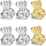 👂 adjustable hypoallergenic earring lifters – set of 3 pairs for drooping earrings + bonus earring backs – effortless solution for original magic earring support logo