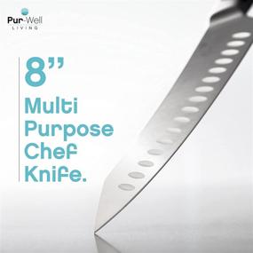 img 3 attached to 🔪 Pur-Well Living Chef Knife Classic 8in: Professional German Stainless Steel Blade for Versatile Culinary Excellence