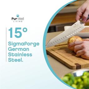 img 2 attached to 🔪 Pur-Well Living Chef Knife Classic 8in: Professional German Stainless Steel Blade for Versatile Culinary Excellence