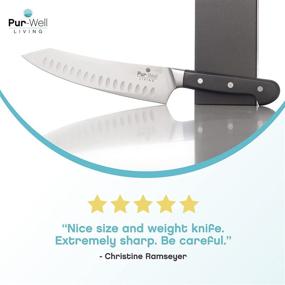 img 1 attached to 🔪 Pur-Well Living Chef Knife Classic 8in: Professional German Stainless Steel Blade for Versatile Culinary Excellence