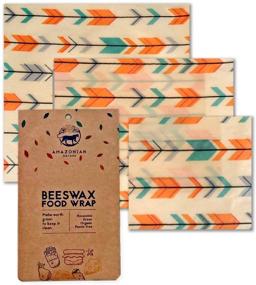 img 4 attached to 🌿 Amazonian Beeswax Food Wrap - Reusable Eco-friendly Wraps - Zero Waste - Sustainable Food Storage - Plastic-Free Alternative - Assorted Sizes (Arrows)