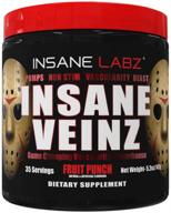 🔥 insane labz insane veinz non stimulant no enhancing powder: maximize vascularity with agmatine sulfate and betaine anhydrous - fruit punch flavor, 35 servings logo