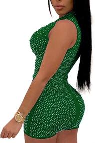 img 2 attached to 👗 WOOSEN Sleeveless Jumpsuit with Rhinestone Embellishments for Women in Jumpsuits, Rompers & Overalls