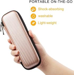 img 3 attached to Rose Gold Apple Pencil Case Holder: Protective Carrying Case for Apple Pencil & Accessories, with Pouch, Elastic Strap, Sleeve Pocket - Compatible with Samsung Stylus, iPad Pro Pen & More