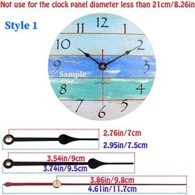 img 2 attached to ⏰ DIY Wall Clock Movement with Non-Ticking Hands Quartz - Replacement Repair Parts with 3 Pairs of Hands (Shaft Length: 45/64 Inch)