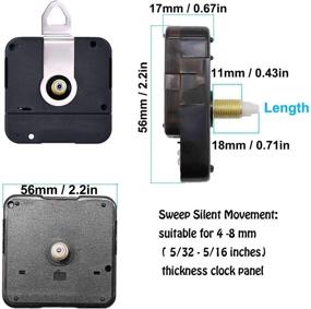img 3 attached to ⏰ DIY Wall Clock Movement with Non-Ticking Hands Quartz - Replacement Repair Parts with 3 Pairs of Hands (Shaft Length: 45/64 Inch)