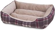 🐶 aspen pet rectangular lounger, 20 x 15, assorted: comfortable pet bed for dogs and cats logo