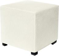 🦶 protect and refresh your foot stool with dujuike ottoman covers slipcover - size s, ivory white logo