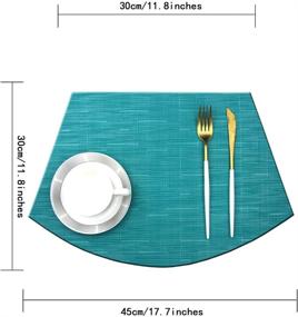 img 3 attached to Bright Dream Placemats Plastic in Vibrant Blue – Set of 4 for Stylish Table Settings