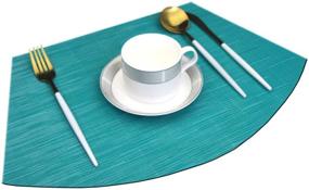 img 1 attached to Bright Dream Placemats Plastic in Vibrant Blue – Set of 4 for Stylish Table Settings