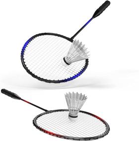 img 2 attached to 🏸 KH 2 Player Badminton Rackets Set: Lightweight, Sturdy, and Fun for Adults and Kids