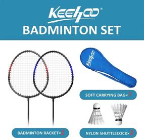 img 3 attached to 🏸 KH 2 Player Badminton Rackets Set: Lightweight, Sturdy, and Fun for Adults and Kids