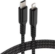 usb c to lightning cable black logo