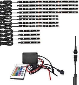 img 4 attached to 🚗 Enhance Your Vehicle's Aesthetics with Kingshowstar 12 PCS RGB LED Underbody Multi-Color Motorcycle Strip Lights Kit for Car ATV UTV