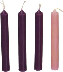 img 1 attached to 🕯️ Cathedral Art Abbey & CA Gift Advent Candle Set - 4 Inch Candles (Pack of 4)