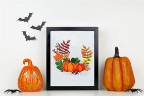 img 2 attached to 🎃 Craft an Autumnal Delight with Louise Maelys Beginners Embroidery Kit: Fall Pumpkin Wreath Cross Stitch for Adults