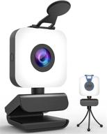 📷 1080p hd streaming webcam with microphone for desktop, usb web cam with light, privacy cover & tripod for pc/laptop, pro gaming webcam for youtube, skype, zoom, xbox one, tv logo