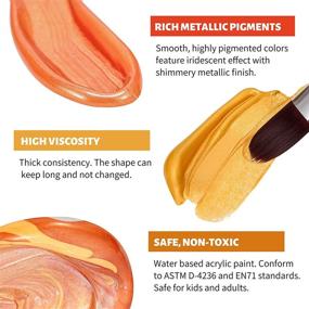 img 1 attached to Набор премиальных металлических акриловых красок