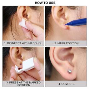 img 1 attached to 💎 Silver 4-Pack Self Ear Piercing Gun Kit with Disposable Earring Studs - Safety Ear Piercing Gun Tool