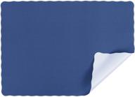 🔵 navy colored paper placemat scalloped: add elegance to your dining experience! logo