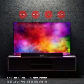 img 2 attached to 🔊 Optimal Soundbar Speaker with RGB LED Light Bar: Multiple Colors, TV Wall Mount, Bluetooth, AUX, Optical, and HDMI Connection for Ultimate Entertainment System