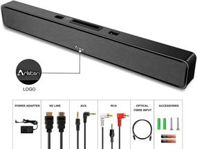 img 3 attached to 🔊 Optimal Soundbar Speaker with RGB LED Light Bar: Multiple Colors, TV Wall Mount, Bluetooth, AUX, Optical, and HDMI Connection for Ultimate Entertainment System