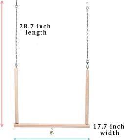 img 1 attached to 🐓 Lanermoon Chicken Swing: Wooden Colorful Chicken Toy for Hens, Bird & Parrot Training