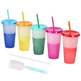 img 2 attached to 🌈✨ Ultimate Cleaning Power: Reusable Color Changing Cups for Spotless Results