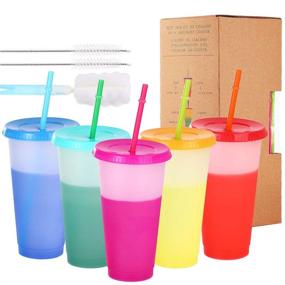 img 4 attached to 🌈✨ Ultimate Cleaning Power: Reusable Color Changing Cups for Spotless Results