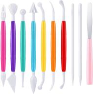 🎨 outus plastic clay tools for kids - shaping, sculpting, and modeling clay set, assorted colors (10 tools) logo