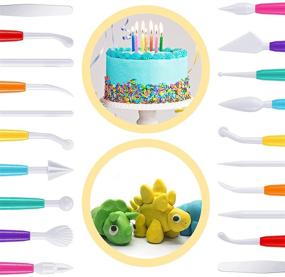 img 1 attached to 🎨 Outus Plastic Clay Tools for Kids - Shaping, Sculpting, and Modeling Clay Set, Assorted Colors (10 Tools)