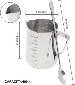 img 3 attached to PETTYOLL 600ml Candle Making Pouring Pot: Double Boiler 🕯️ Wax Melting Pot with Measuring Cups, Spoons, and Dripless Pouring Spout