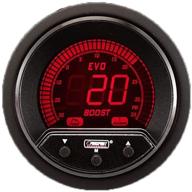 📊 enhanced performance evo series electrical boost gauge 2 1/16" (52mm) - 4 color options: blue, red, green, white logo